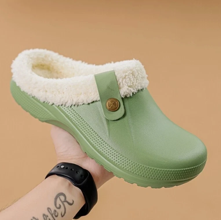 2025 Herren Damen klassisch gefüttert warm Kunstfell Slipper Paar Clogs Größe - Bild 4 von 4