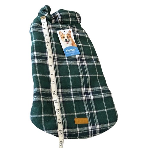 Chaqueta reversible acolchada y a cuadros para perro talla mediana nueva con etiquetas franela - Imagen 10 de 10