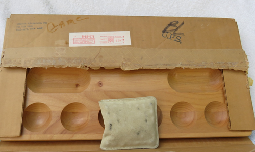 1977 Vintage Mancala 18+" by 8.5" In Original Box Solid Wood - Picture 7 of 11
