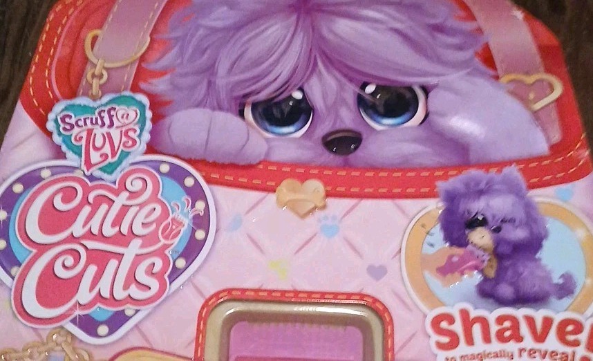 Little Live Pets Scruff-a-Luvs Cutie Cuts Shave, Reveal and Style, Plush Rescue pet, Pink