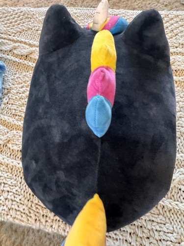 Meowchi Plush Stuffed Aurora® Enchanting Tasty Peach Ink Drop Unicorn, 16” Black - Picture 15 of 16