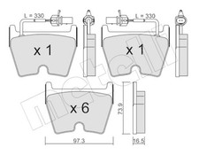 METELLI Bremsbeläge Bremsbelagsatz Bremsklötze Vorne 22-1043-0