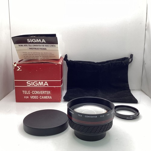Sigma Tele-Converter X1.5 Lens For Video Camera W/ Box & Bag (P2) S#509 - Picture 1 of 10