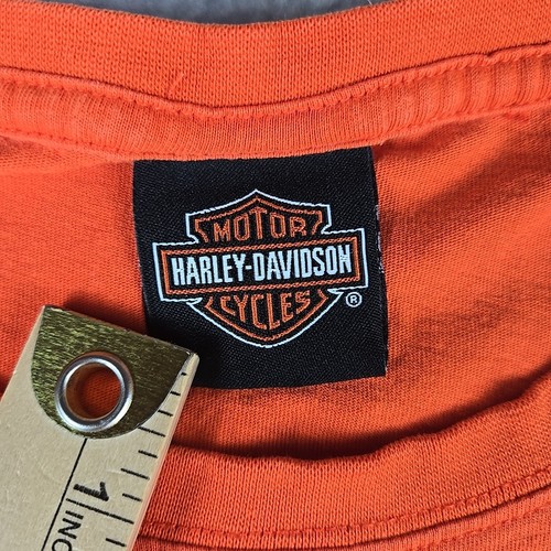 Harley Davidson Pocket T-Shirt Herren Large Orange Factory Customs Lynchburg, TN - Bild 9 von 15