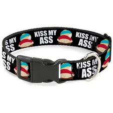 Plastic Clip Collar South Park Cartman Pants KISS MY ASS Pose Black/White WIDE-L
