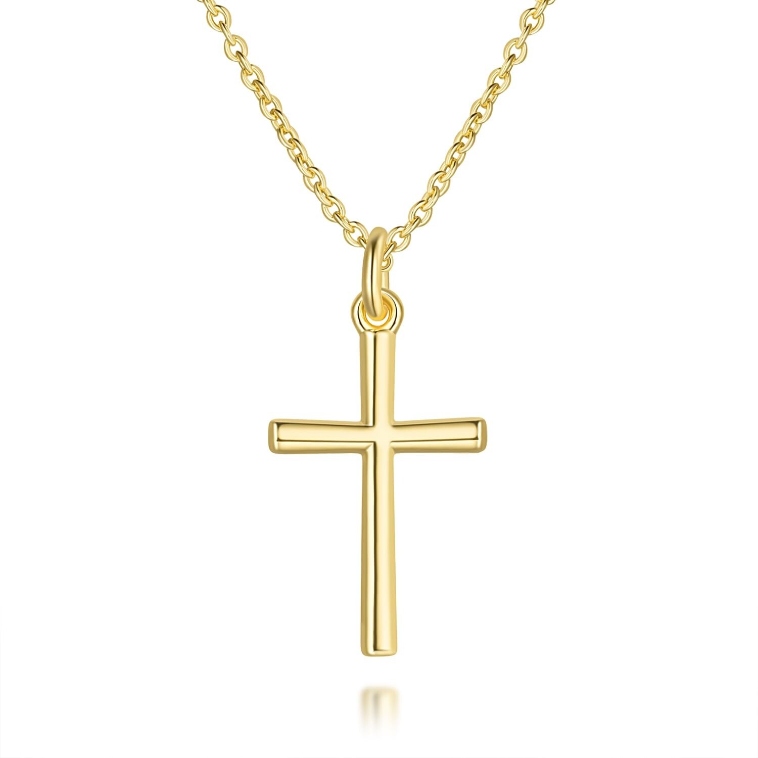 AMELINE 14K Gold Cross Necklaces for Women Gold Cross Chain Minimalist Cross ...