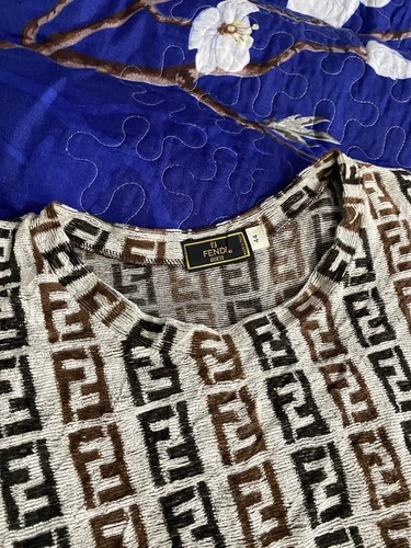 Authentic Fendi Vintage Zucca Sleeveless Dress Size 44 - Picture 5 of 9