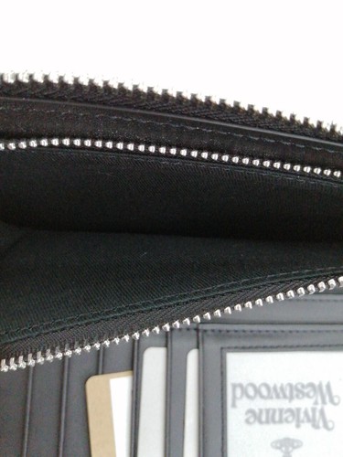VIVIENNE WESTWOOD Long Wallet Black Orb Embossed 7.4×3.9 inch Used From Japan - Picture 4 of 9