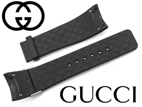 Cinturino in gomma nera I-GUCCI 26MM nuovo e autentico per digitale 114,2 Gucci 44mm - Foto 2 di 4