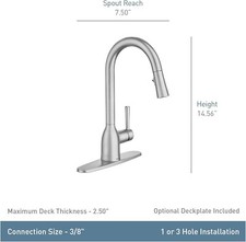 Moen Adler One Handle Pull-Down Faucet - Spot Resist Stainless