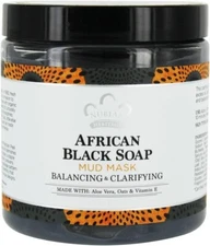 Nubian Heritage African Black Soap Facial Mud Mask Balancing & Clarifying, 6 Oz