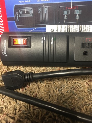 Striscia di Alimentazione Sunbeam Advance 7 Uscite con Protezione da Sovratensioni e Presa Distanziata 15A 2PK - Foto 9 di 12