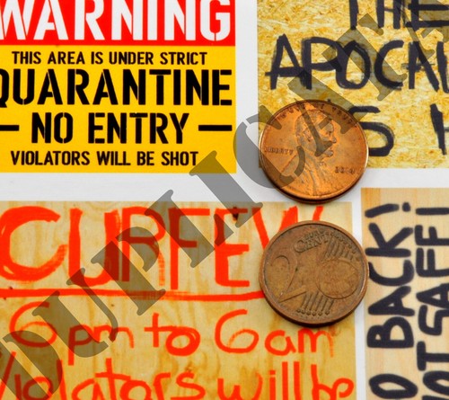 Diorama/Model Accessory - 1/24 Zombie Apocalypse Signs & Posters #1 (2 sheets) - Foto 6 di 6