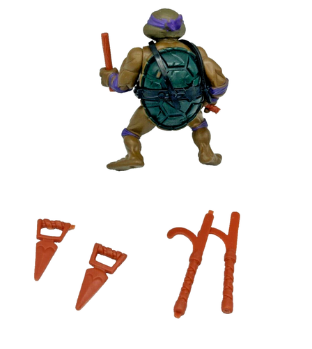 TMNT (1988) Playmates Donatello, ORIGINAL (Soft Head), Missing weapons, Loose - Picture 2 of 3