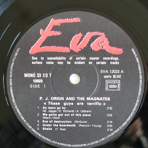 P.J. Orion And The Magnates LP = MINT EVA 12023 - US garage Rock from 1967 - Picture 3 of 6