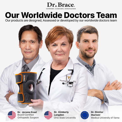 DR. BRACE Elite Kniebandage mit Seitenstabilisatoren & Patella Gel Pad  - Bild 42 von 48