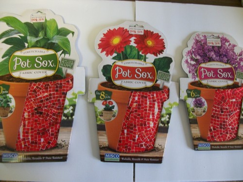 Choice Pot Sox Fabric Plant Cover Fits 4 6 8 10" Flower Pots BUY 3 SHIP FREE - Picture 21 of 45