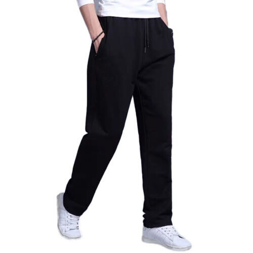 Men Open Hem Bottoms Track Pants Casual Straight Joggers Jogging Trousers L-5XL` - Picture 8 of 17