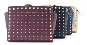 BRAND-NEW-WOMEN-039-S-MICHAEL-KORS-SELMA-STUD-LEATHER-MINI-CROSSBODY-HANDBAG-BAG
