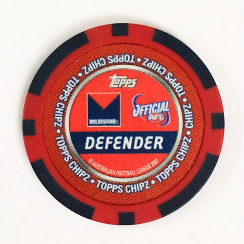 AFL 2008 Topps Poker Chipz Melbourne Jared Rivers Football Sport AFL-CPS-052 - Picture 2 of 8