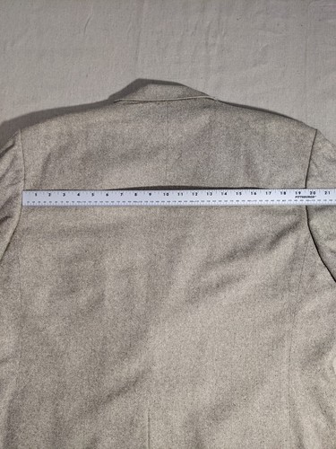 Blazer 46R Men's 100% Silk John Ashford Beige Herringbone Suit Jacket Sport Coat - Picture 11 of 15