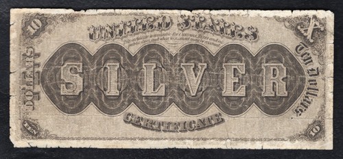 FR. 289 1880 $10 TEN DOLLARS “MORRIS” SILVER CERTIFICATE CURRENCY NOTE - Picture 2 of 2