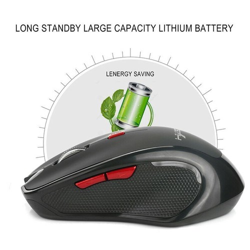 Wireless Bluetooth Gaming Mouse 2400DPI USB Optical Mice For PC Laptop Computer - Picture 8 of 12