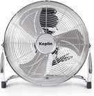 KEPLIN Chrome Floor Fan – 3 Speeds, Adjustable Head, Metal Pedestal - 3 sizes