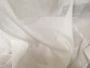 100 Linen Voile Net Curtain Fabric Sheer Ivory Natural 140cm Wide