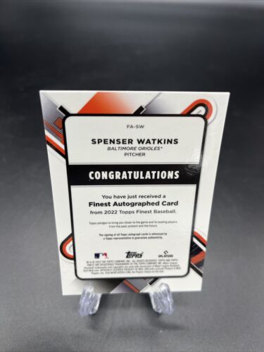 2022 Topps Finest Spenser Watkins Rookie Refractor - Baltimore Orioles-Lot3380 - Picture 2 of 2