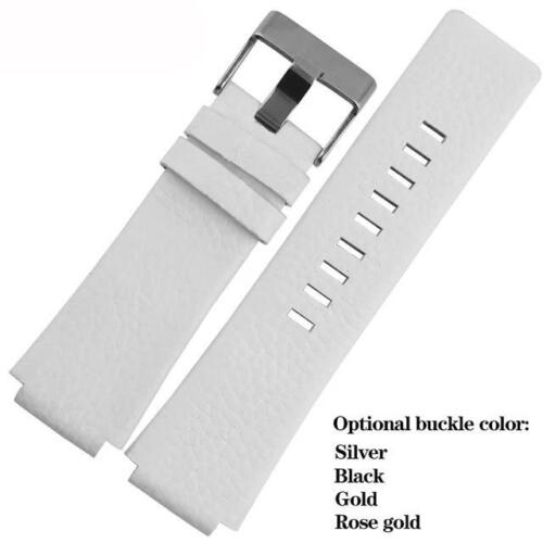 Convex Mouth Leather Watchband For Diesel DZ1089 DZ1123 DZ1132 Replacement Strap - Picture 36 of 36