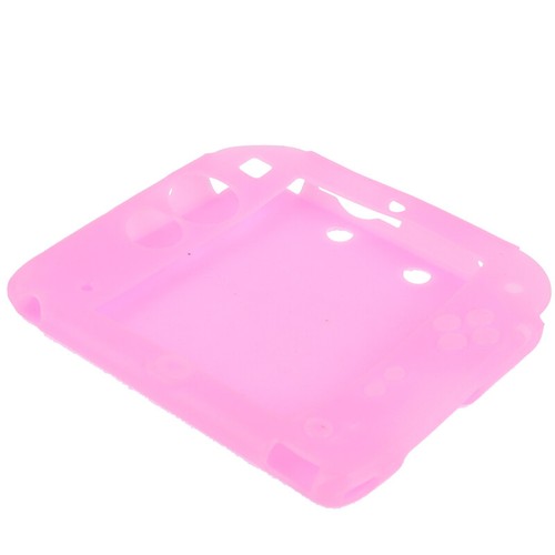 Funda protectora de silicona flexible mate para Nintendo 2DS Cover Bumper rosa - Imagen 3 de 4