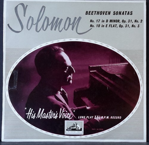 HMV ALP 1303 ED 1 AUS PRES BEETHOVEN SONATAS 17 & 18 SOLOMON EX+ COND RARE - 第 1/2 張圖片