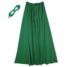 39" Adult/Teen Green Superhero Cape & Mask Costume Set ~ HALLOWEEN COSTUME PARTY