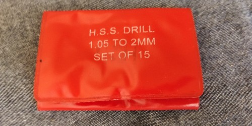 NOS 15pc HSS High Speed Steel Micro Index Drill Bit Set 1.05mm-2mm - Picture 6 of 9