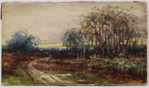 Painting Picture DIPINTO Acquerello su Cartoncino "Sentiero Palustre" 1800 - Bild 1 von 3