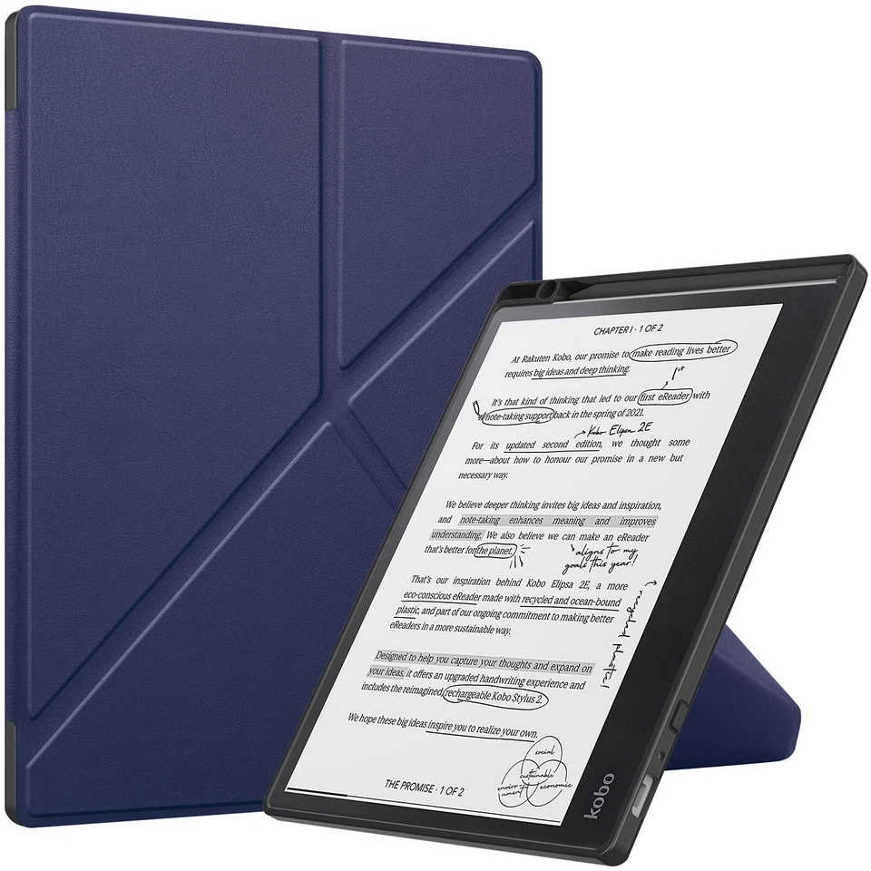 Folio Slim Leather Transformer Stand Smart Case Cover For Kobo Elipsa 2E 10.3'' - Image 3 of 4