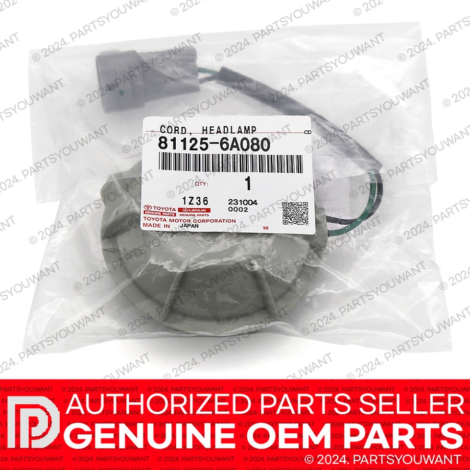 Arnés de cables de lámpara de faro delantero original Lexus 1998-2007 LX470 OEM 81125-6A080 Foto 2 de 4