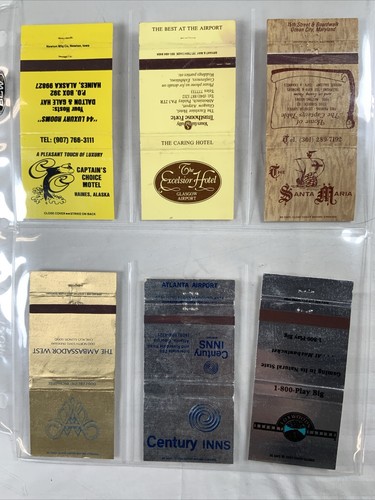 Lot Of 36 Vintage MatchBook Covers, Hotels, Various, 30 Strike #RD [U] - Picture 12 of 13