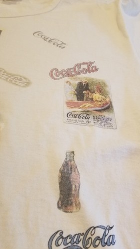 Ladies COKE - COLA T SHIRT with Victorian Ladies ( L ) - Picture 10 of 15