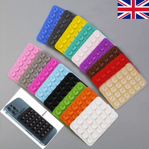 Silicone Adhesive Sticky Suction Pad 2Pcs For Phone Suction Cup Glass Desktop UK - 第 2/19 張圖片