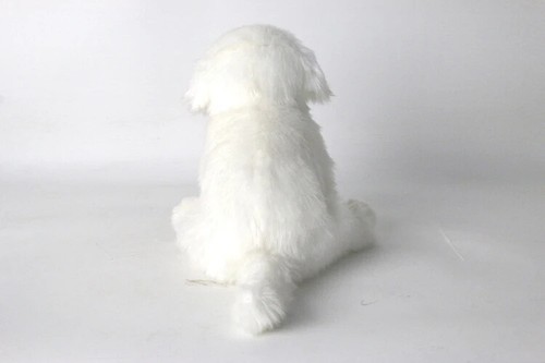 Cute Maltese Plush Toy Puppy Dog Simulation Pet Fluffy Baby Dolls Birthday Gifts - Picture 9 of 13