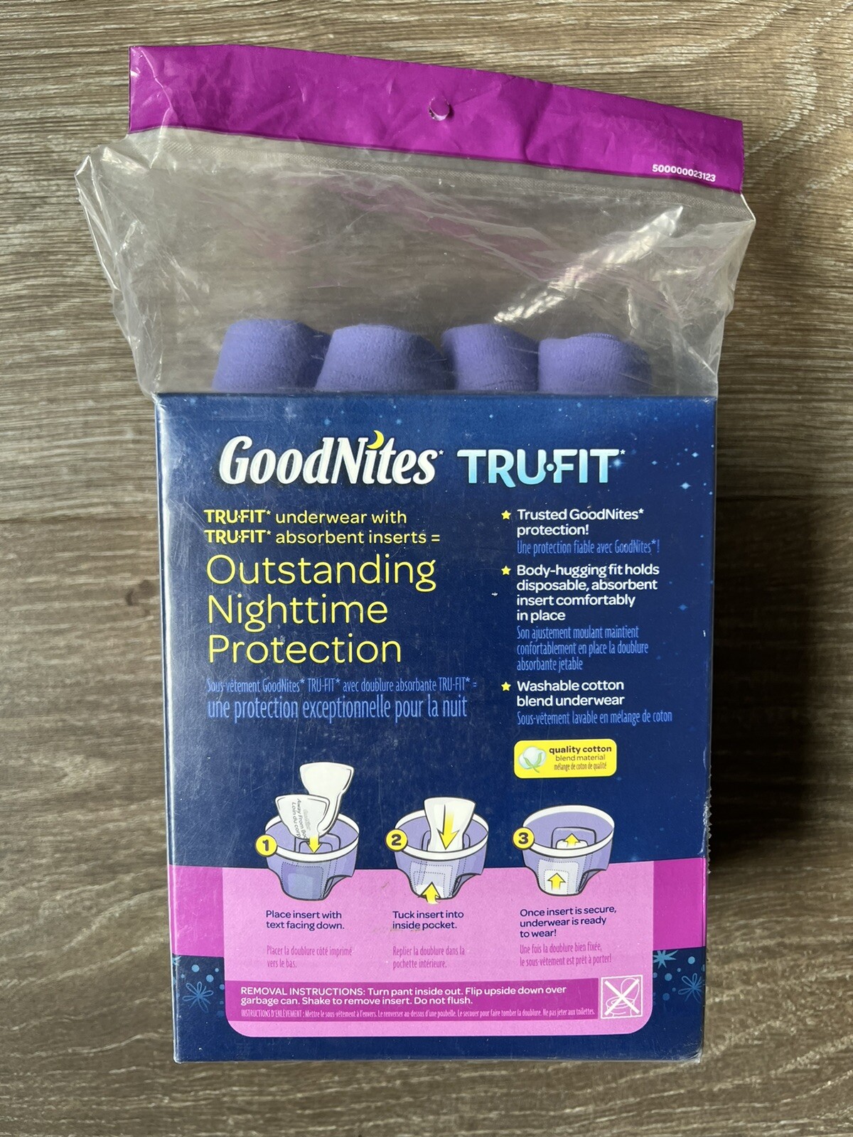 GoodNites TruFit Starter Kit Girl, 2 Underwear, 5 Disposable Inserts
