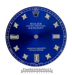 Custom-Blue-Genuine-Diamond-Dial-to-Fit-Rolex-Datejust-Quickset-36mm-Model