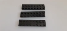 Lego Parts - Plate 2x8 (#3034) - Black - (3)