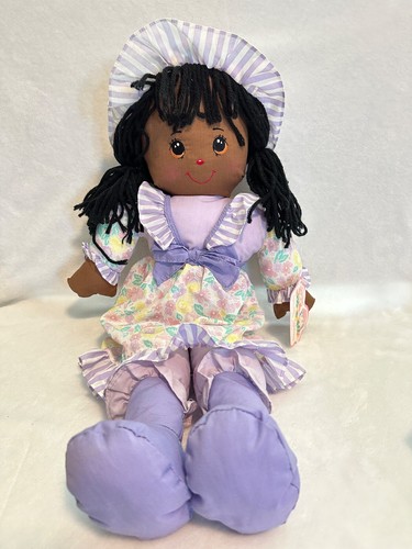 Vintage 1994 Holly Mine 26” Plush Rag Doll Adorable Black African American - Picture 7 of 18