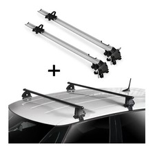 2x Fahrradträger Bike Pro+Dachträger EVO Stahl für für VW Polo IV 9N 5Tür 01-09