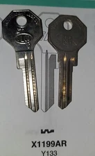 Chrysler, Dodge, Plymouth, Desoto, O1199AR, X1199AR, 1199AR, Y133 (1) Key Blank.