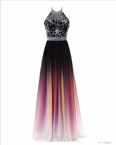 NEW Evening Formal Party Ball Gown Prom Bridesmaid Bead Host Gradient Dress LY80 - Picture 3 of 11