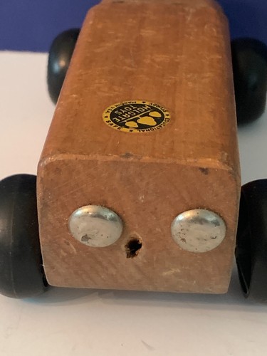 Vintage Holgate Wooden Toys Roadster Race Car Rubber wheels Made in USA - Bild 10 von 12